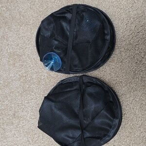 Set of 2: Black Car Sun Shades with Blue Suction Cups